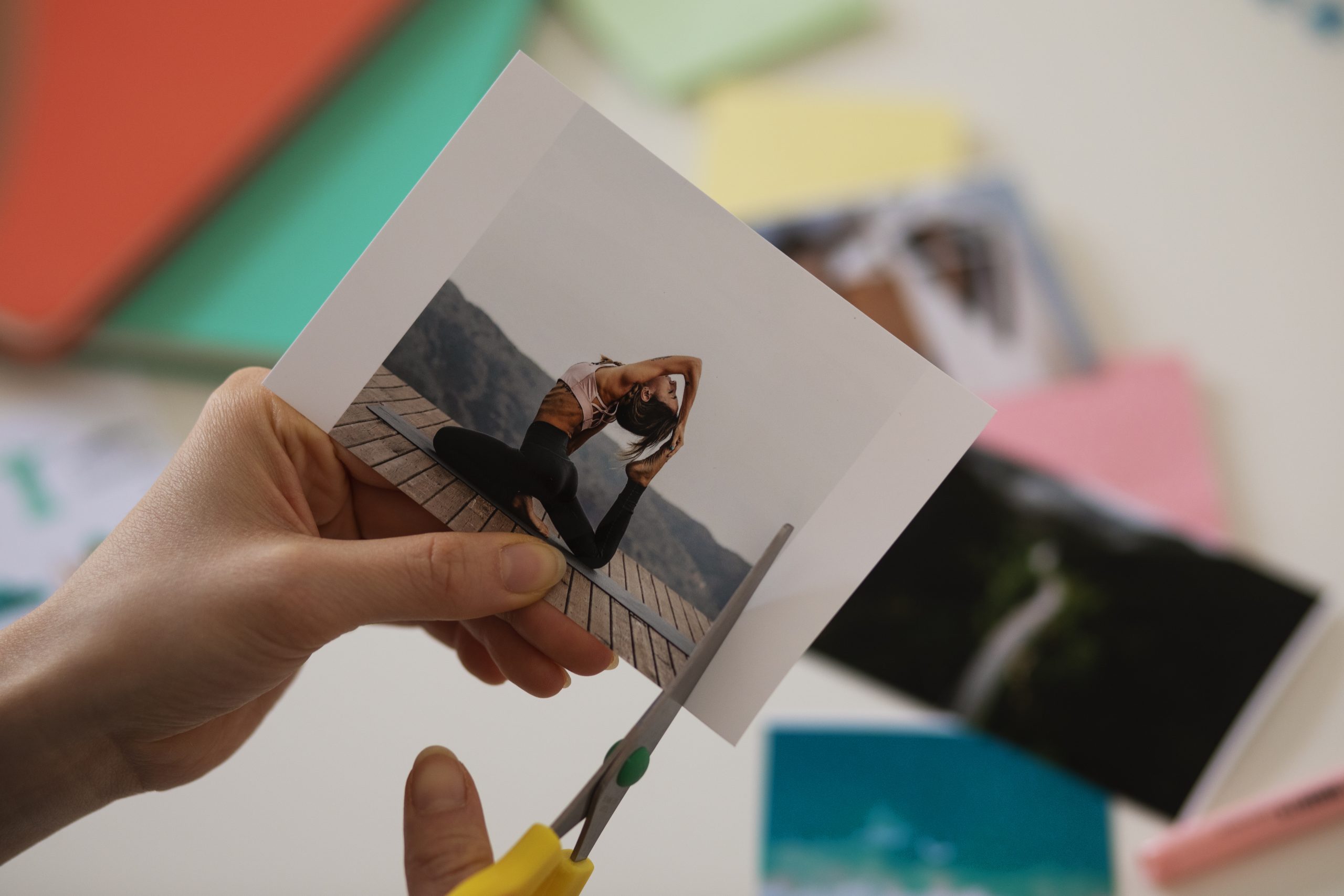 woman creating their own vision board